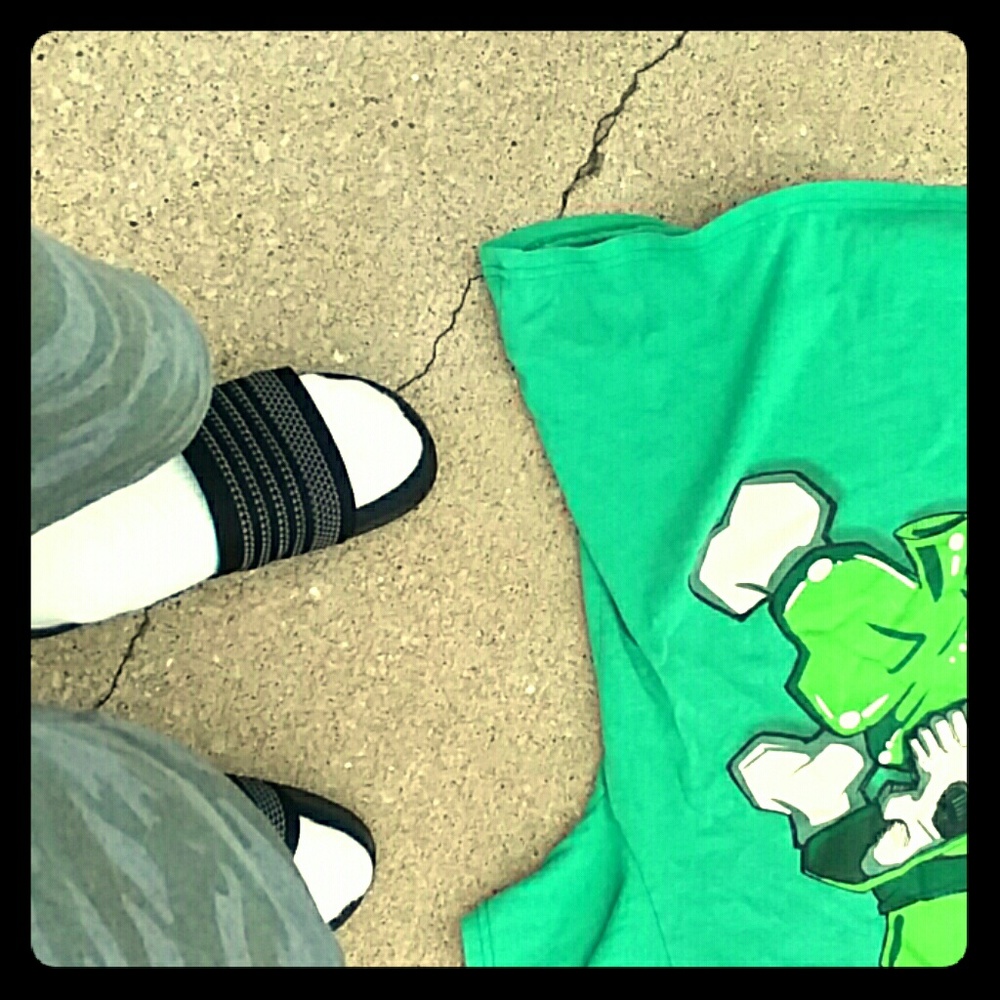 Green shirt